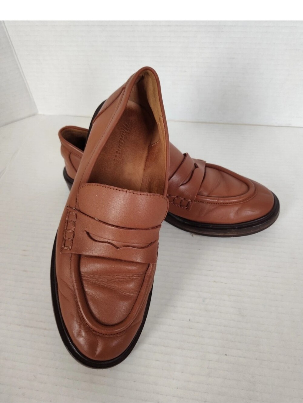 Madewell The Vernon Leather Loafers Dried Maple Brown Women's 8.5 Slip on Shoes